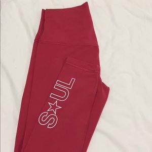 Lululemon SoulCycle align pant leggings red